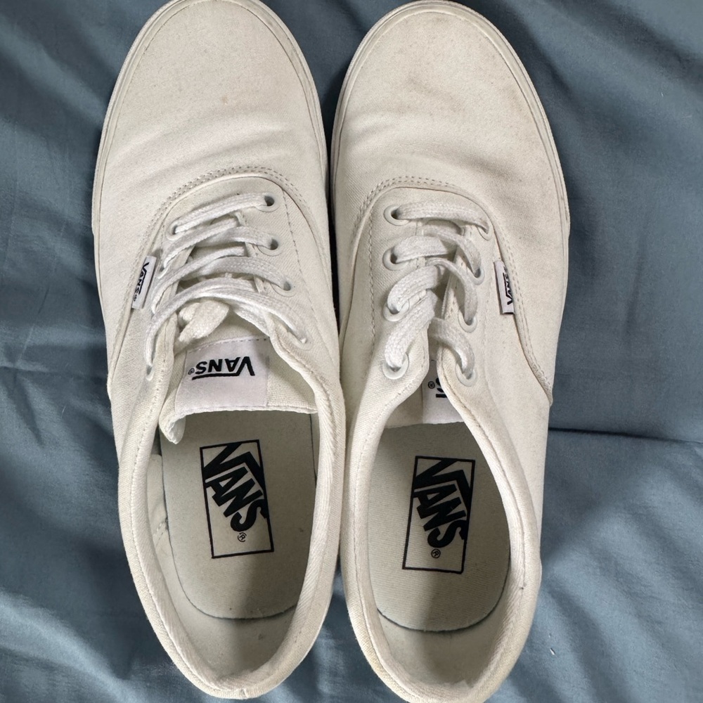 Vans White Canvas Sneakers
